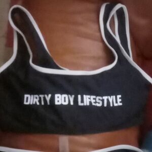 Dirty boy lifestyle sports bra and bottoms